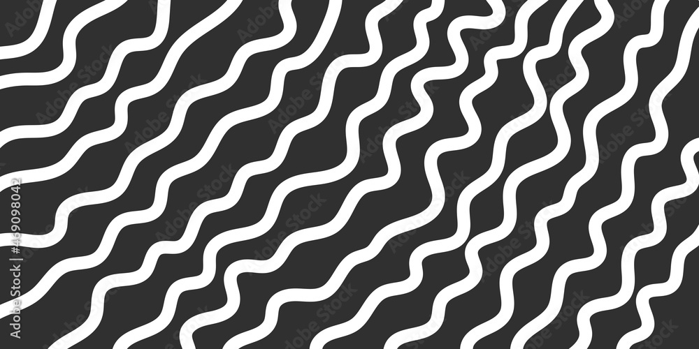 Poster abstract background design with curve lines. black and white wave.