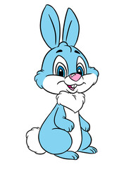 Kind funny rabbit character illustration cartoon 