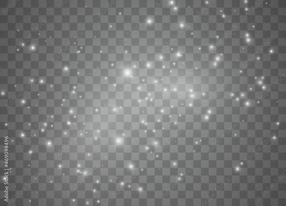 Poster light glow effect stars. vector sparkles on transparent background. christmas abstract pattern. spar