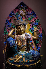 Singapore,02,15,2019. Sculpture in the buddha tooth relic temple