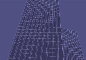 Modern architecture digital 3d illustration 