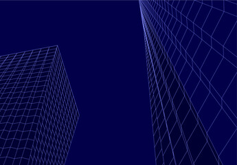Fototapeta na wymiar Modern architecture digital 3d illustration 