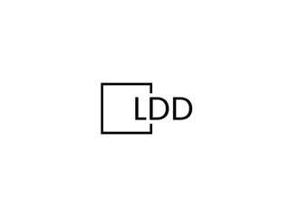 LDD letter initial logo design vector illustration