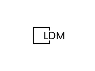 LDM letter initial logo design vector illustration