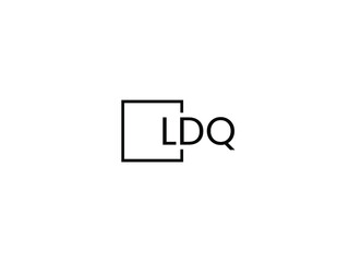 Obraz premium LDQ letter initial logo design vector illustration