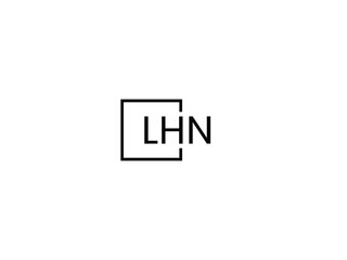 LHN letter initial logo design vector illustration