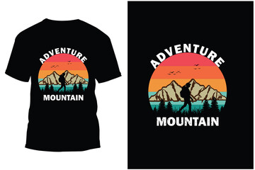 Mountain adventure t shirt design