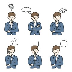 悩むビジネスパーソンたち