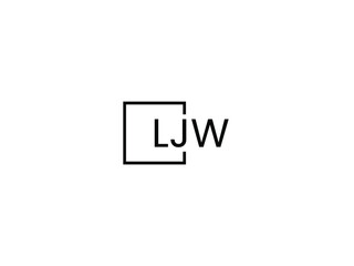 LJW letter initial logo design vector illustration