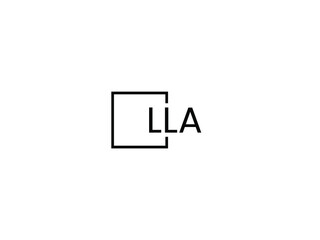 LLA letter initial logo design vector illustration