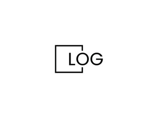 LOG letter initial logo design vector illustration