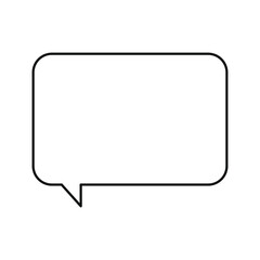 Speech bubble, speech balloon, chat bubble line art vector icon for apps and websites.