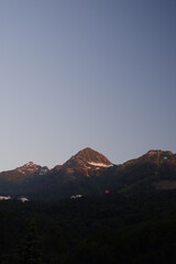 sunset in the mountains