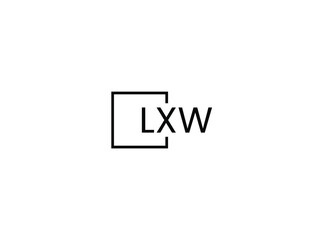 LXW letter initial logo design vector illustration