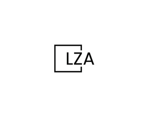 LZA letter initial logo design vector illustration - obrazy, fototapety, plakaty