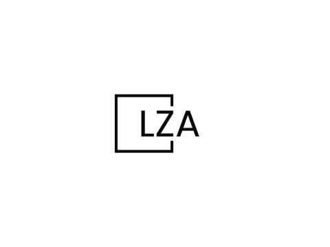 LZA letter initial logo design vector illustration