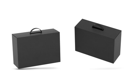 Blank packaging box with handle