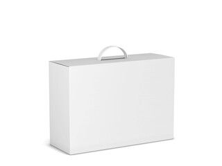 Blank packaging box with handle