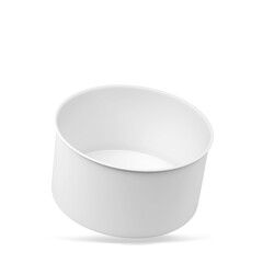 Blank paper salad bowl mockup