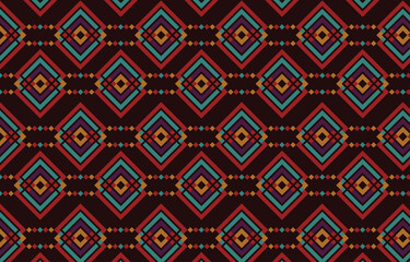 Ethnic African Pattern, leaf tree traditional Design for background, carpet, wallpaper, clothing, wrapping, Batik, fabric, Vector illustration embroidery style.
