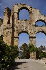 Fototapeta na wymiar ruins of the ancient amphitheater