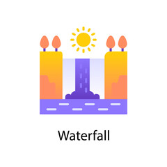 Waterfall vector Gradient  Icon Design illustration. Activities Symbol on White background EPS 10 File
