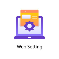 Web Setting vector Gradient  Icon Design illustration. Activities Symbol on White background EPS 10 File