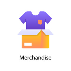 Merchandise vector Gradient  Icon Design illustration. Activities Symbol on White background EPS 10 File