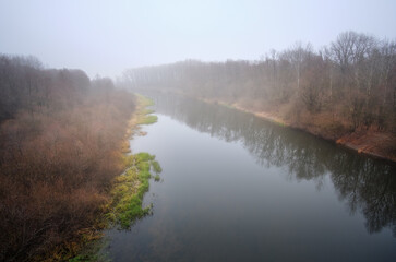 morning mist over the river