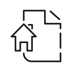 Document Outline Vector  Icon. Illustration Of A Stroke Vector On A White Background. From App And Website