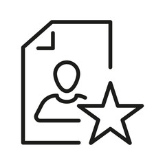 Document Outline Vector  Icon. Illustration Of A Stroke Vector On A White Background. From App And Website