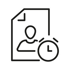 Document Outline Vector  Icon. Illustration Of A Stroke Vector On A White Background. From App And Website
