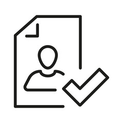 Document Outline Vector  Icon. Illustration Of A Stroke Vector On A White Background. From App And Website