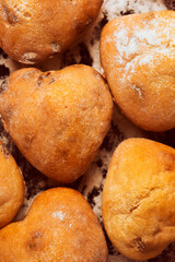 Cupcakes in the form of a heart close-up.