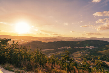 Obraz premium Sunset in the Mountains