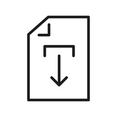 Document Outline Vector  Icon. Illustration Of A Stroke Vector On A White Background. From App And Website