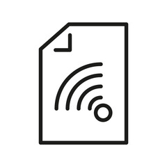 Document Outline Vector  Icon. Illustration Of A Stroke Vector On A White Background. From App And Website