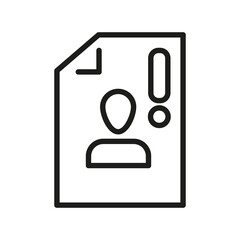 Document Outline Vector  Icon. Illustration Of A Stroke Vector On A White Background. From App And Website