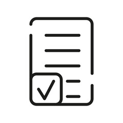 Document Outline Vector  Icon. Illustration Of A Stroke Vector On A White Background. From App And Website