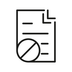 Document Outline Vector  Icon. Illustration Of A Stroke Vector On A White Background. From App And Website