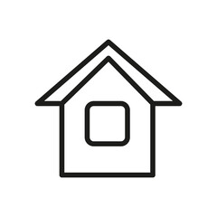 Vector Line Icon Related Home, Cottage, House, Building