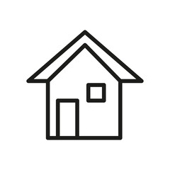 Vector Line Icon Related Home, Cottage, House, Building