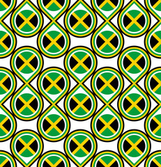 seamless pattern of jamaica flag. vector illustration
