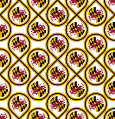 seamless pattern of maryland state flag. vector illustration