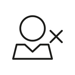 User line icon. Vector symbol on white background. For Web and APP