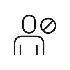 User line icon. Vector symbol on white background. For Web and APP