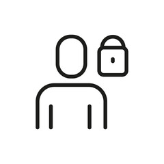 User line icon. Vector symbol on white background. For Web and APP