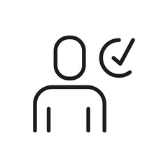 User line icon. Vector symbol on white background. For Web and APP