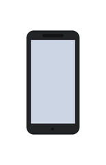 Sticker of smartphone. Modern technologies, digital world gadget device. Gift, phone screen. Social network internet online, design, badge, icon, button. Cartoon flat vector illustration