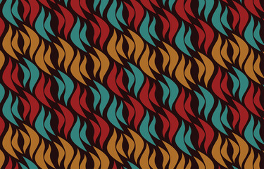 Ethnic African Pattern, leaf tree traditional Design for background, carpet, wallpaper, clothing, wrapping, Batik, fabric, Vector illustration embroidery style.